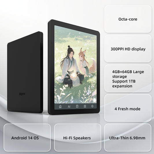 Bigme B6 Color eReader with Android 14OS Android ereader color ereader E-reader ebook readers Ereader kaleido 3 ereader Newest ereader Morden remarkable Eink Tablet for digital reading