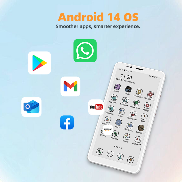 Bigme 4G color ePaper smartphone Hibreak S with Android 14 OS – Bigme ...