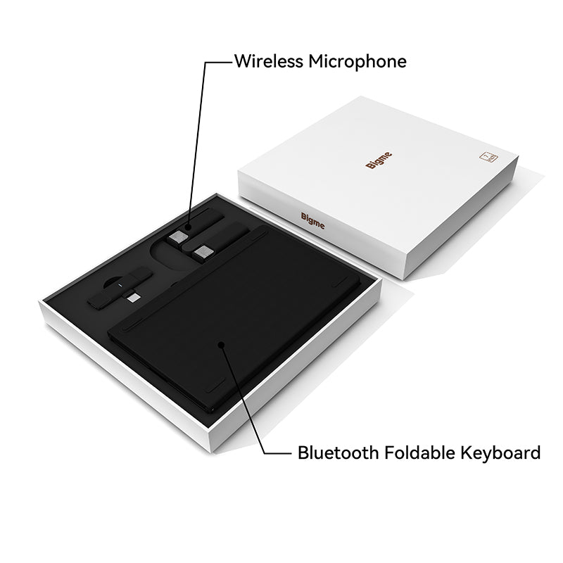 Microphone Keyboard Bluetooth foldable keyboard & wireless mic One-to-Two set – Bigme ...