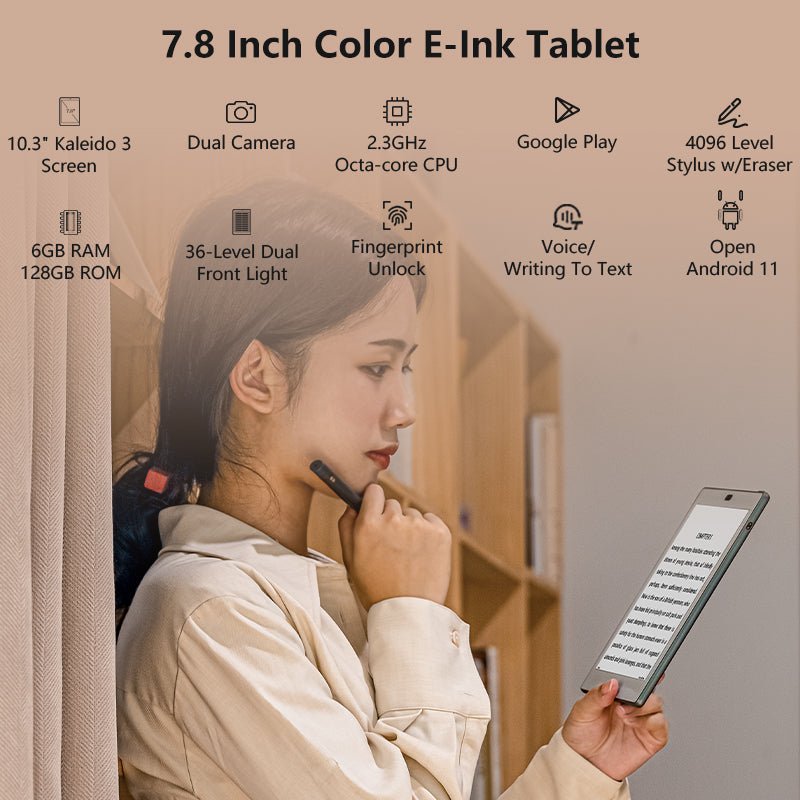 7.8'' Kaleido 3 Color E-note --Bigme S6 Color+ 7.8'' 7.8inch E reader 7.8inch E-note 7.8inch ereader Bigme Bigme S6 Color+ color e ink tablet Color E reader color eink tablet E-ink E-reader kaleido3 S6 Color plus Morden remarkable Eink Tablet for digital reading