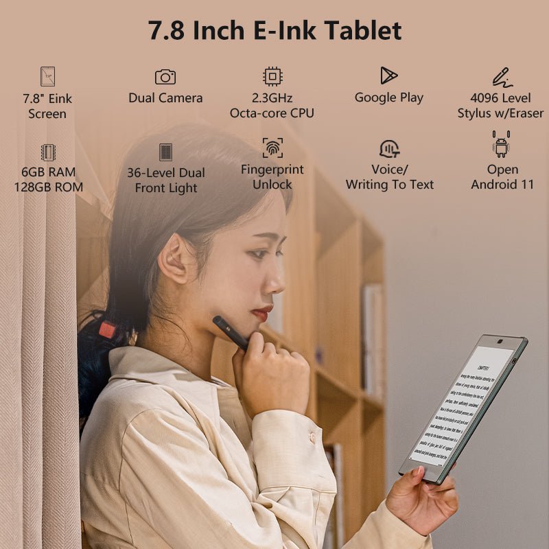 Bigme S6--7.8 inch Black and White Eink Tablet 7.8'' 7.8inch E reader Black&white e ink screen tablet chatGPT spo-cs-disabled spo-default spo-disabled spo-notify-me-disabled Morden remarkable Eink Tablet for digital reading